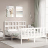 Bed Frame without Mattress White 140x200 cm Solid Wood Pine