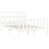 Bed Frame without Mattress White 140x200 cm Solid Wood Pine