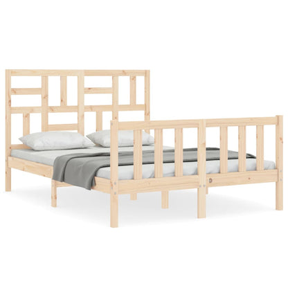 Bed Frame | Natural | Solid Pinewood | Double | Bed Frame | Rectangular