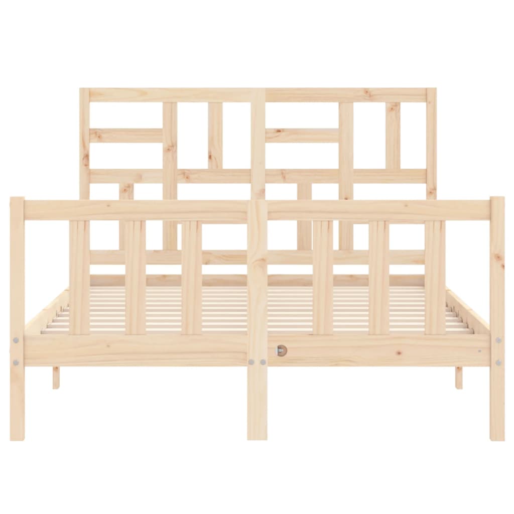 Bed Frame | Natural | Solid Pinewood | Double | Bed Frame | Rectangular