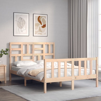 Bed Frame | Natural | Solid Pinewood | Double | Bed Frame | Rectangular