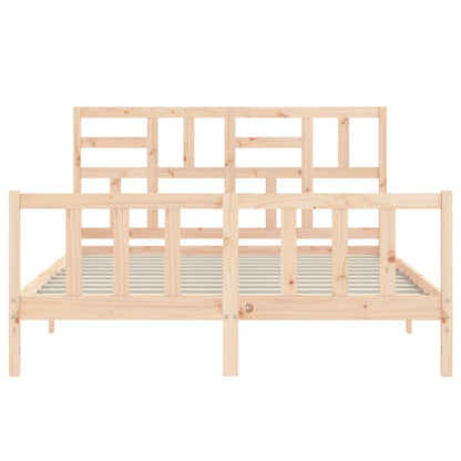 Bed Frame | Natural Pine | Solid Pine Wood, Plywood | Double Size