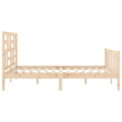 Bed Frame | Natural Pine | Solid Pine Wood, Plywood | Double Size