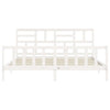 Bed Frame without Mattress White 200x200 cm Solid Wood Pine
