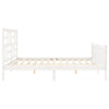 Bed Frame without Mattress White 200x200 cm Solid Wood Pine