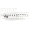 Bed Frame without Mattress White 200x200 cm Solid Wood Pine