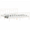 Bed Frame without Mattress White 200x200 cm Solid Wood Pine