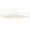 Bed Frame without Mattress White 200x200 cm Solid Wood Pine
