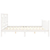 Bed Frame without Mattress White 200x200 cm Solid Wood Pine