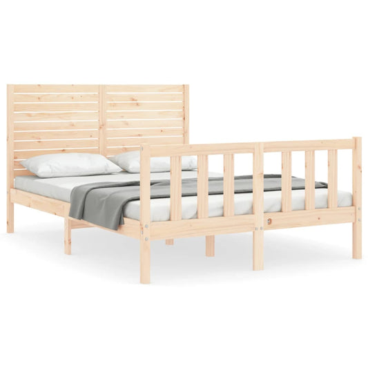 Bed Frame without Mattress 140x200 cm Solid Wood Pine