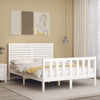 Bed Frame without Mattress White 140x200 cm Solid Wood Pine