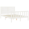 Bed Frame without Mattress White 140x200 cm Solid Wood Pine