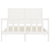 Bed Frame without Mattress White 140x200 cm Solid Wood Pine