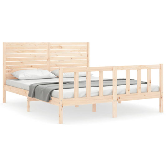 Bed Frame without Mattress 160x200 cm Solid Wood Pine
