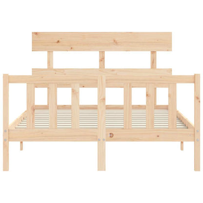 Bed Frame without Mattress 140x200 cm Solid Wood Pine