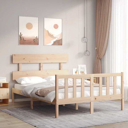 Bed Frame without Mattress 140x200 cm Solid Wood Pine