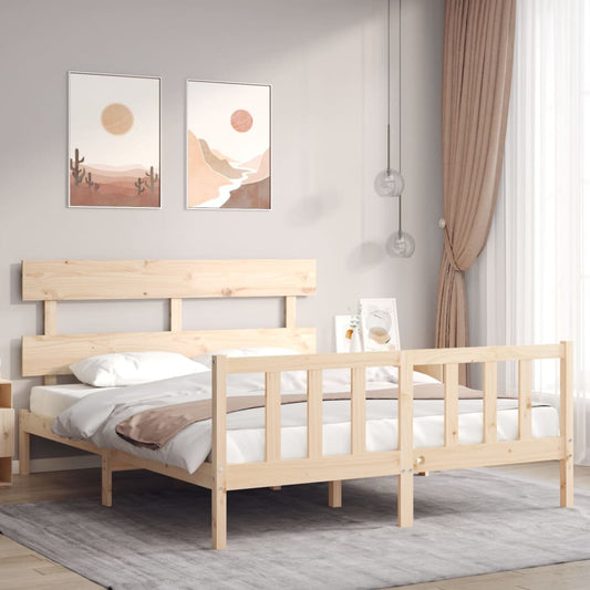 Bed Frame without Mattress 160x200 cm Solid Wood Pine
