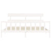 Bed Frame without Mattress White 200x200 cm Solid Wood Pine