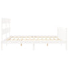 Bed Frame without Mattress White 200x200 cm Solid Wood Pine