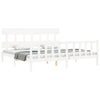 Bed Frame without Mattress White 200x200 cm Solid Wood Pine