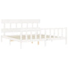 Bed Frame without Mattress White 200x200 cm Solid Wood Pine