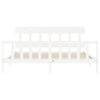Bed Frame without Mattress White 200x200 cm Solid Wood Pine