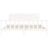 Bed Frame without Mattress White 200x200 cm Solid Wood Pine