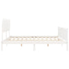 Bed Frame without Mattress White 200x200 cm Solid Wood Pine