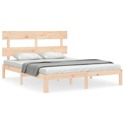 Bed Frame | Natural Wood | Solid Pine Wood | King | Bed Frame