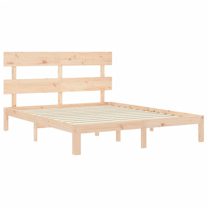Bed Frame | Natural Wood | Solid Pine Wood | King | Bed Frame