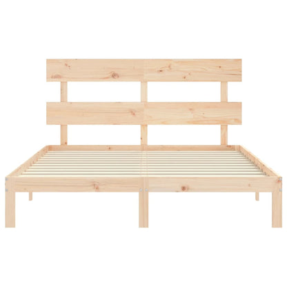 Bed Frame | Natural Wood | Solid Pine Wood | King | Bed Frame