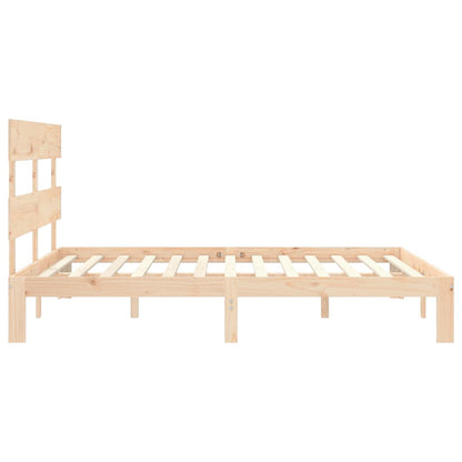 Bed Frame | Natural Wood | Solid Pine Wood | King | Bed Frame