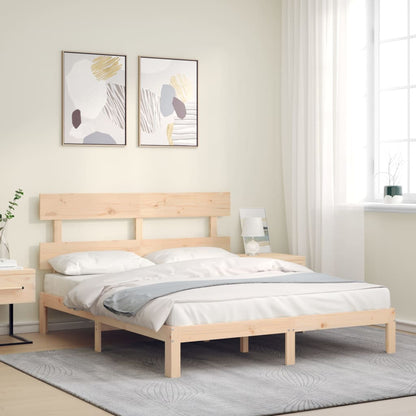 Bed Frame without Mattress 160x200 cm Solid Wood Pine
