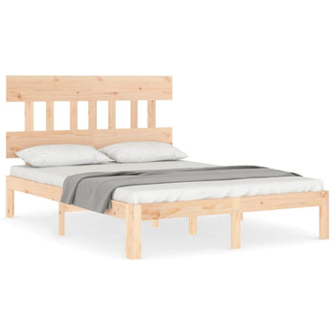 Bed Frame with Headboard Small Double Solid Wood