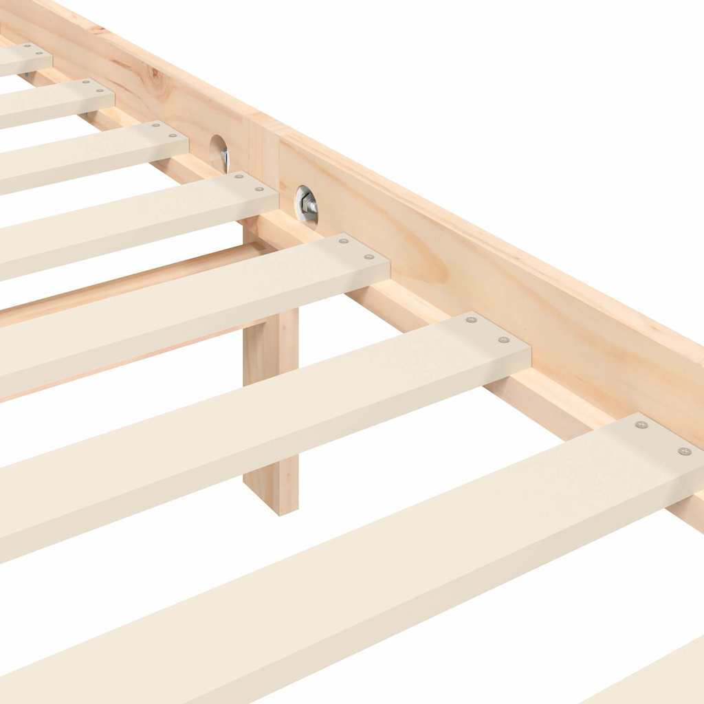 Bed Frame without Mattress 200x200 cm Solid Wood Pine