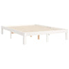 Bed Frame without Mattress White 140x200 cm Solid Wood Pine
