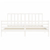 Bed Frame without Mattress White 200x200 cm Solid Wood Pine