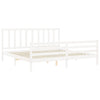 Bed Frame without Mattress White 200x200 cm Solid Wood Pine