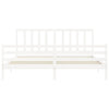 Bed Frame without Mattress White 200x200 cm Solid Wood Pine