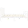 Bed Frame without Mattress White 200x200 cm Solid Wood Pine