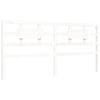 Bed Frame without Mattress White 200x200 cm Solid Wood