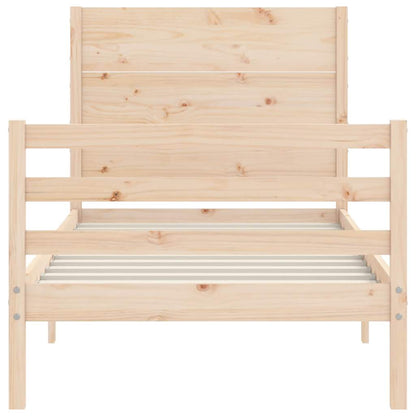 Bed Frame without Mattress 100x200 cm Solid Wood