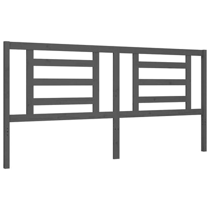 Bed Frame without Mattress Grey 200x200 cm Solid Wood