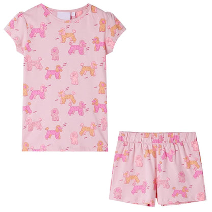 Kids' Pyjamas with Short Sleeves Light Pink 92