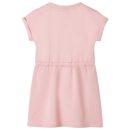 Kids' Dress with Drawstring Light Pink 92