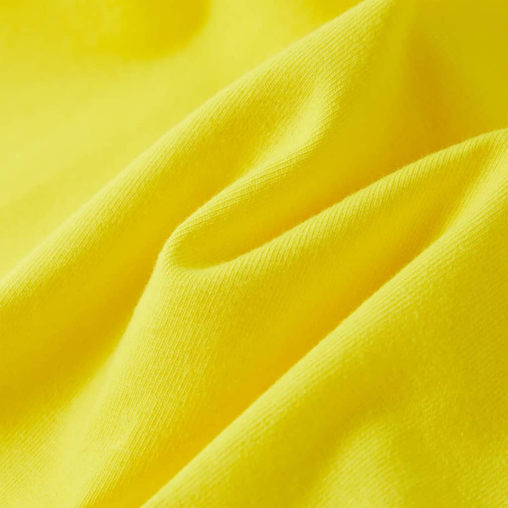 Kids' T-shirt with Cap Sleeves Bright Yellow 140