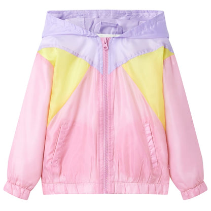 Kids' Hooded Jacket with Zip Multicolour 104