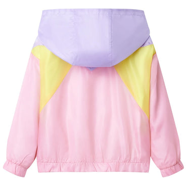 Kids' Hooded Jacket with Zip Multicolour 116