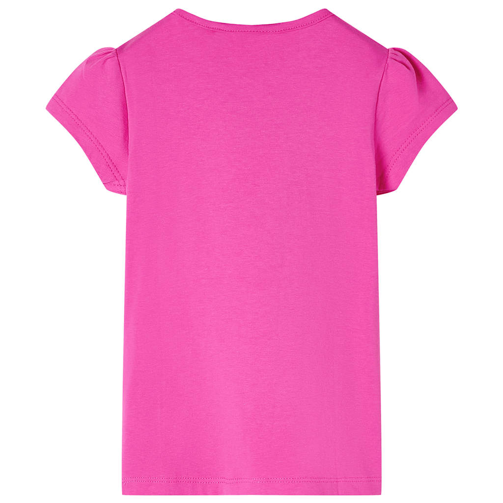 Kids' T-shirt with Cap Sleeves Dark Pink 104