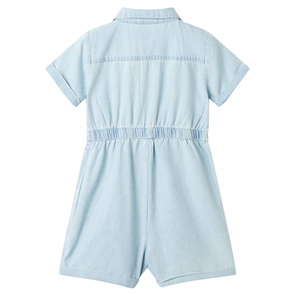 Kids' Onesie with Short Sleeves Soft Blue 128